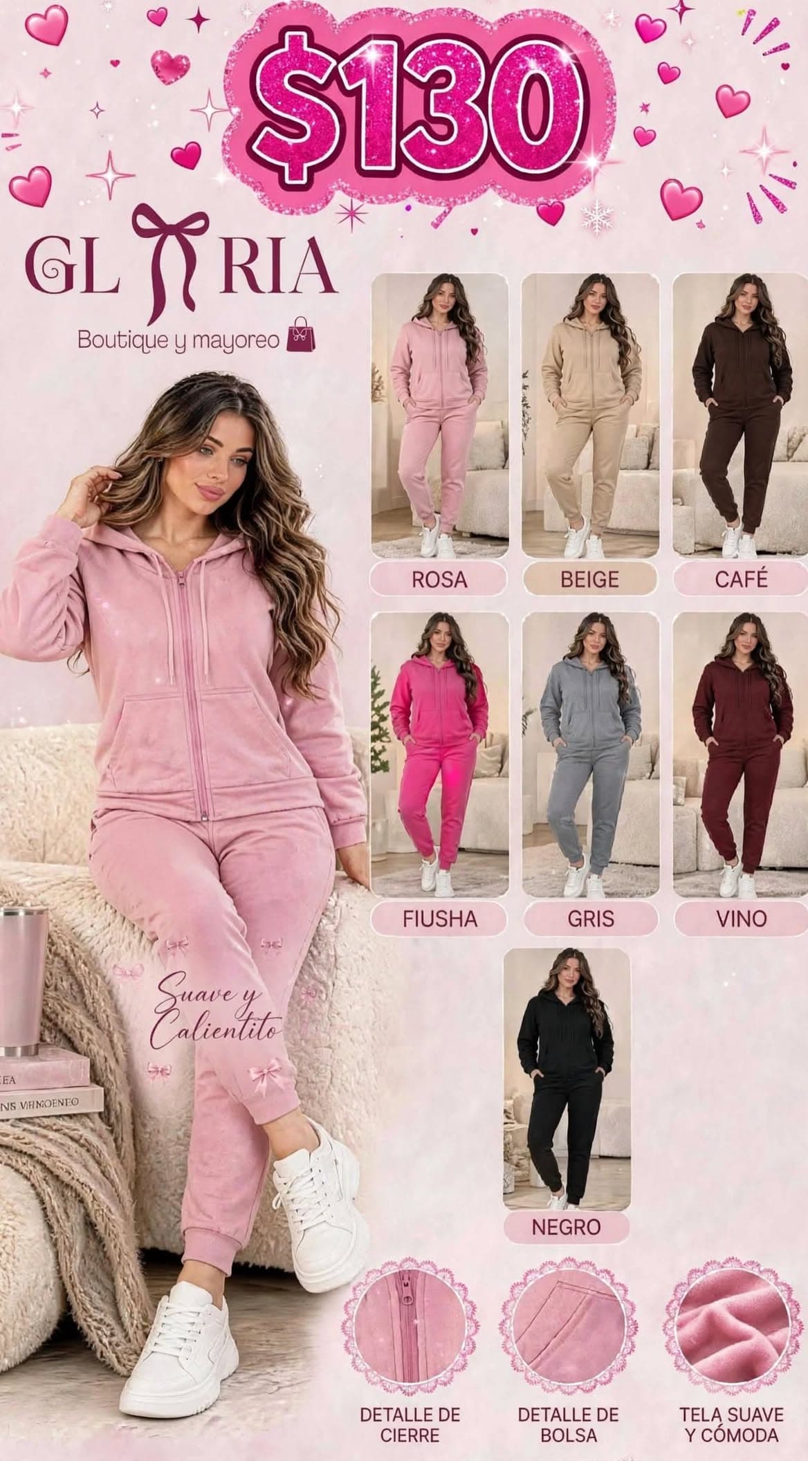 Conjunto deportivo de dos piezas con sudadera y pants