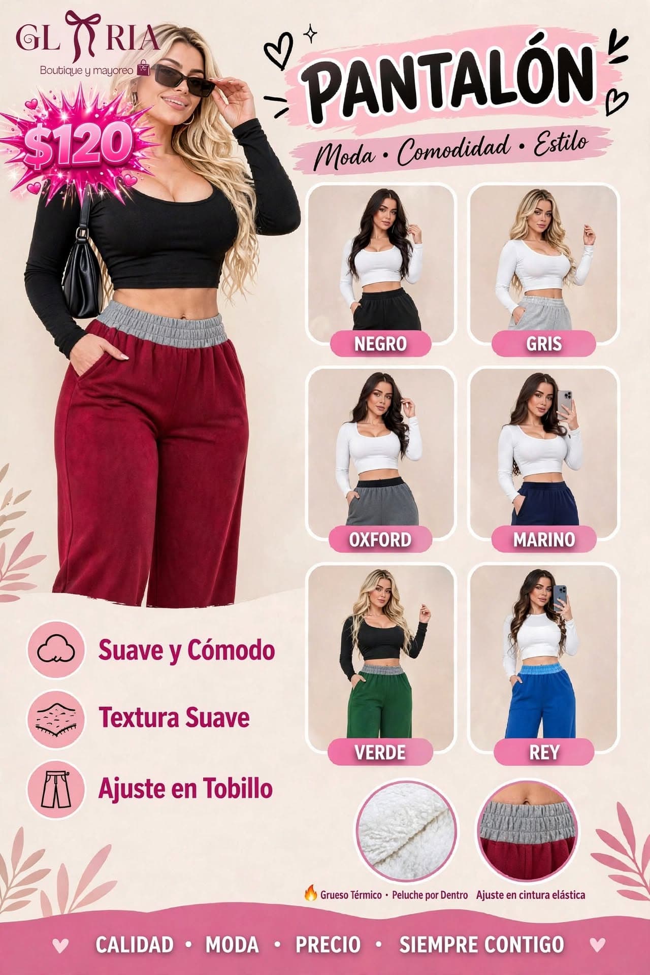 Pantalón térmico afelpado